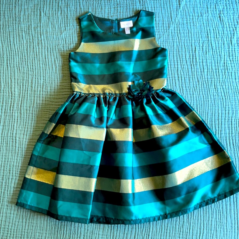 Girls green formal dress
